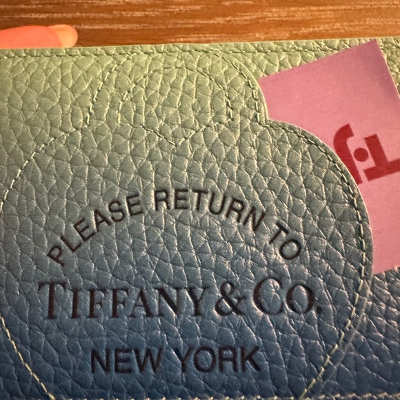 Tiffany & Co. Teal Leather Ombré Card Holder/Wallet - Picture 2 of 7